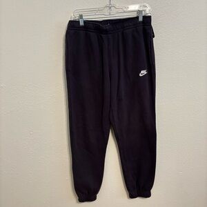 Nike jogger pants SZ M fleece fabric elastic waistband with adjustable drawcord
